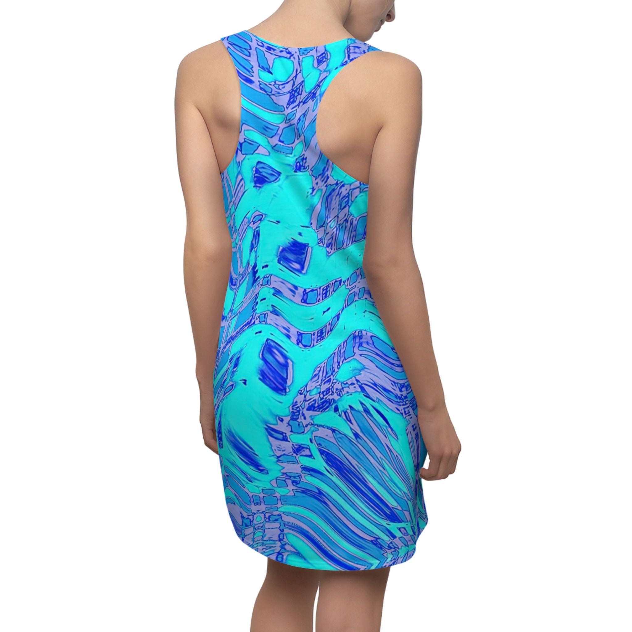 Racerback Dress — Fiesta Blu (AOP)
