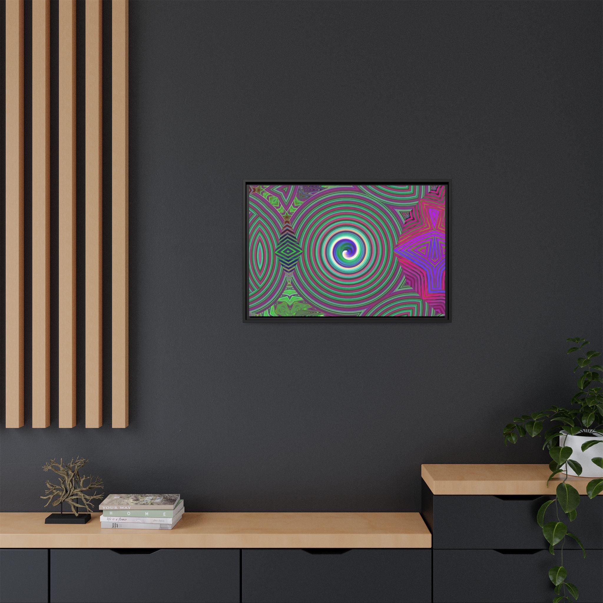 Framed Canvas Art — "Spiroic"