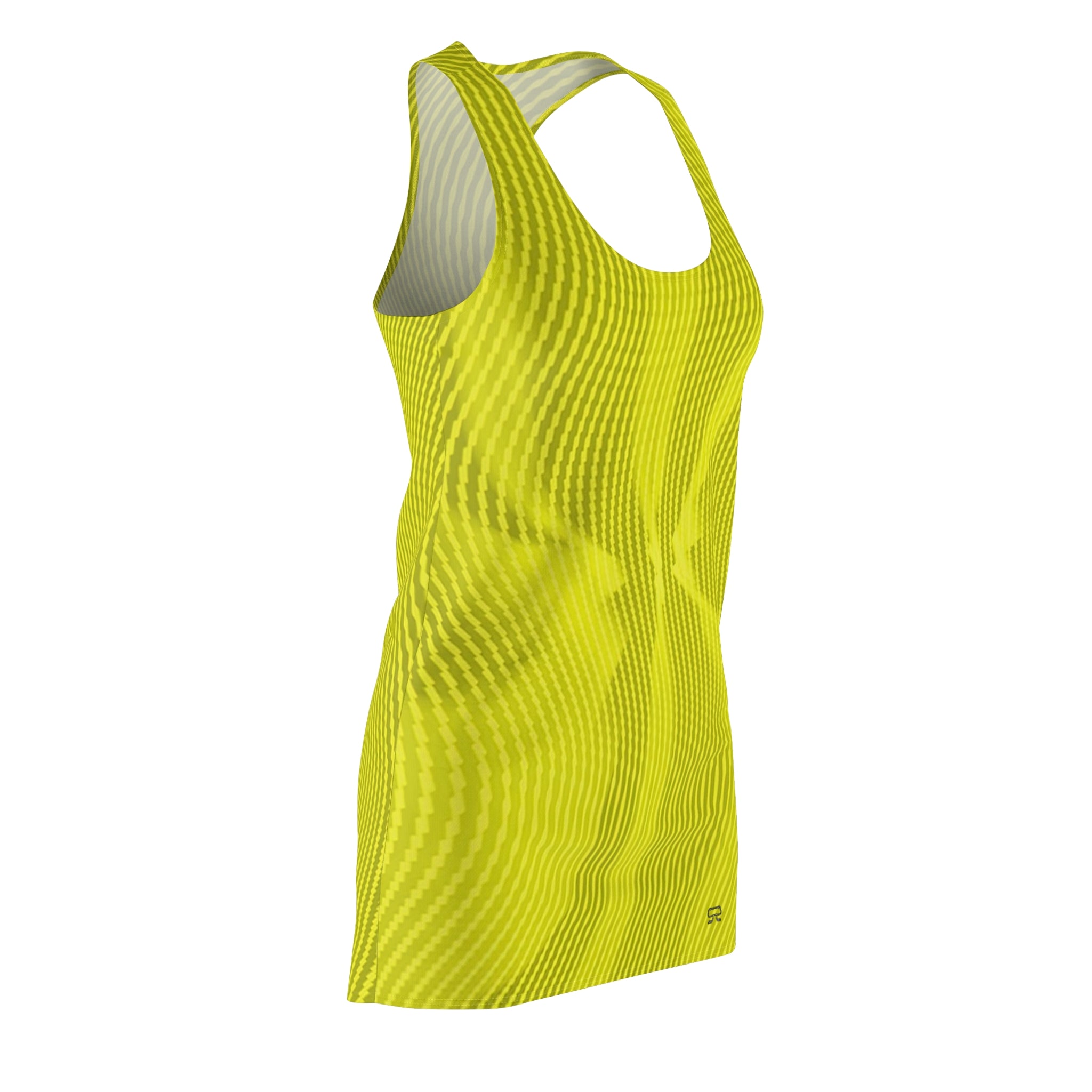 Racerback Dress — Sun Spots Yellow (AOP)