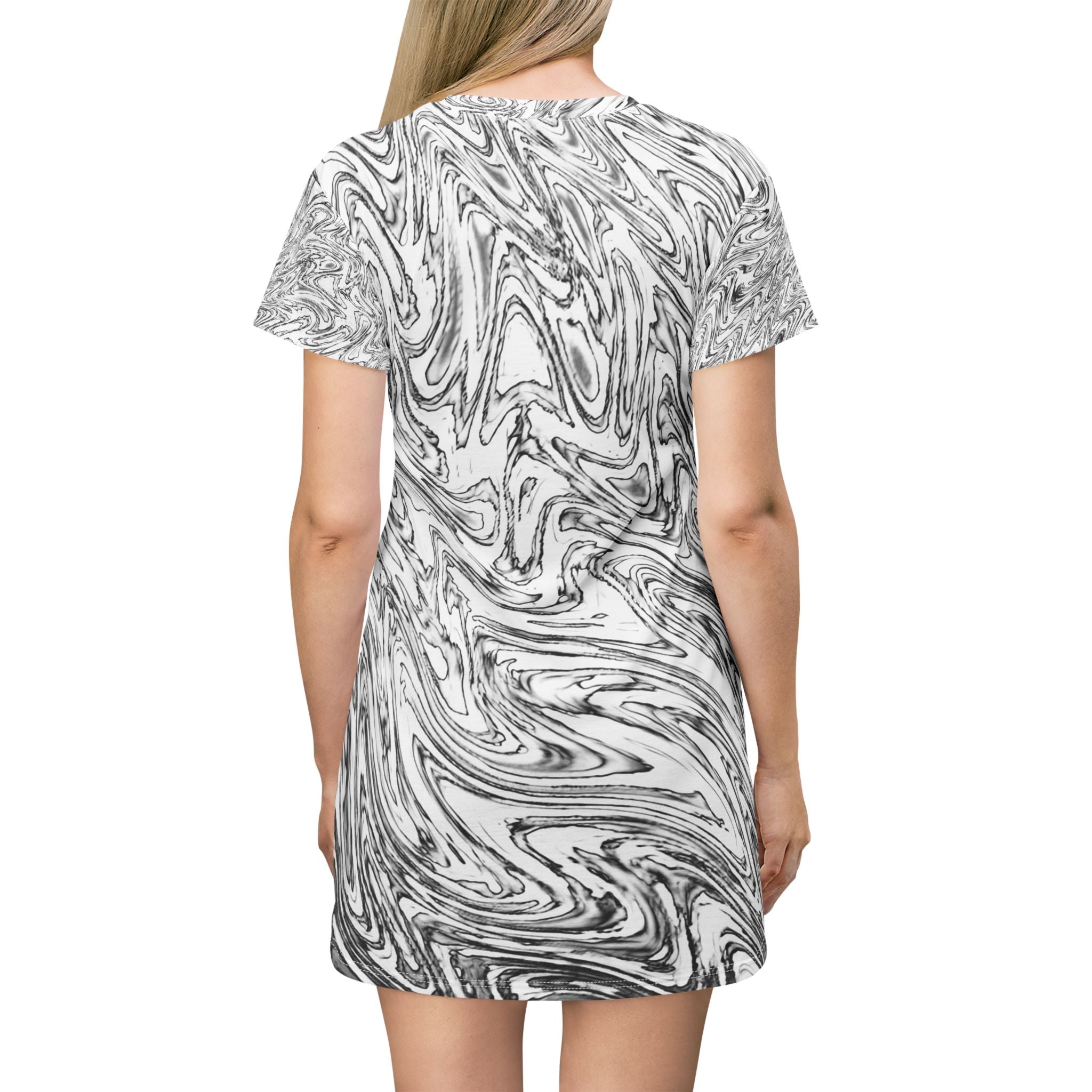 T-Shirt Dress - Hoops BW