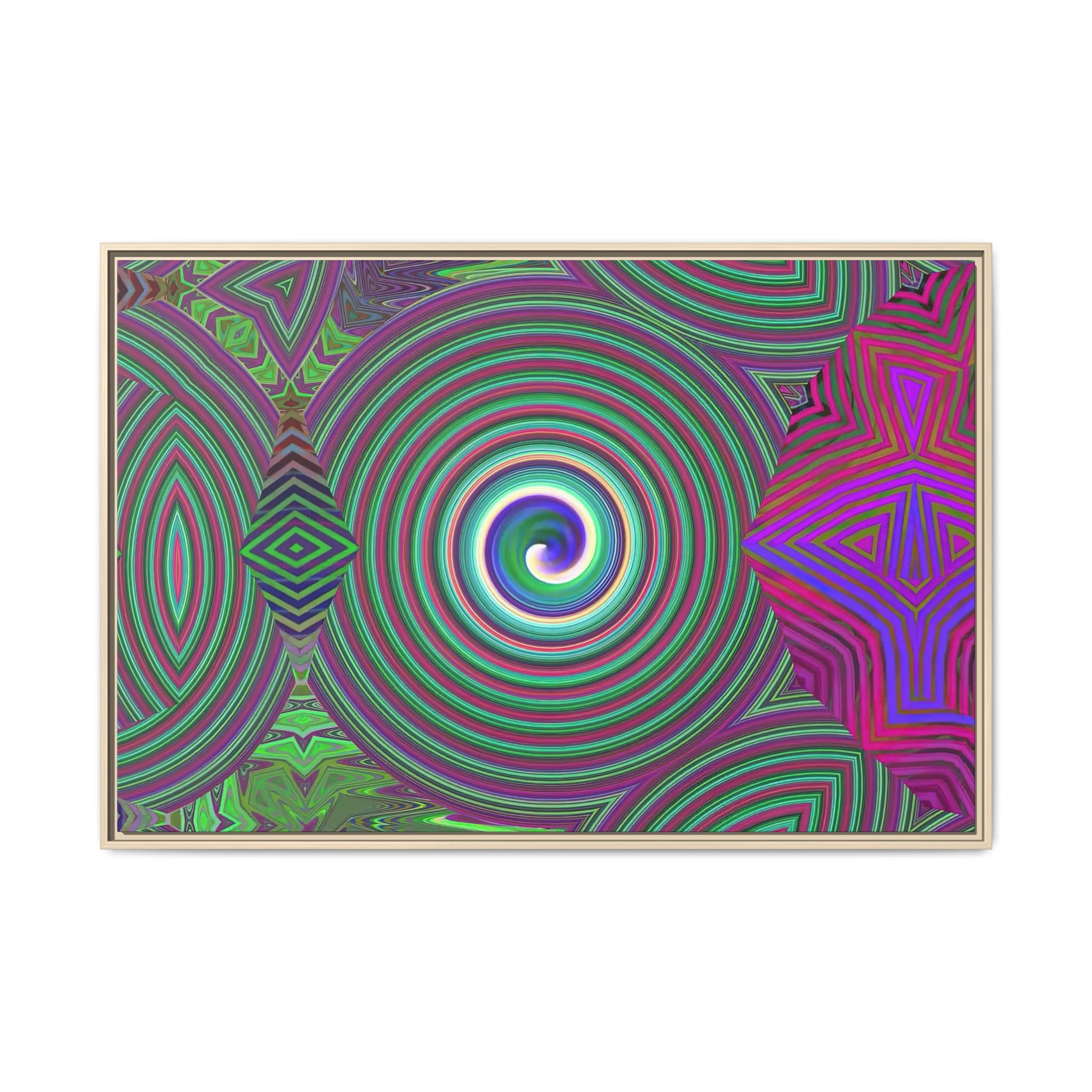 Framed Canvas Art — "Spiroic"