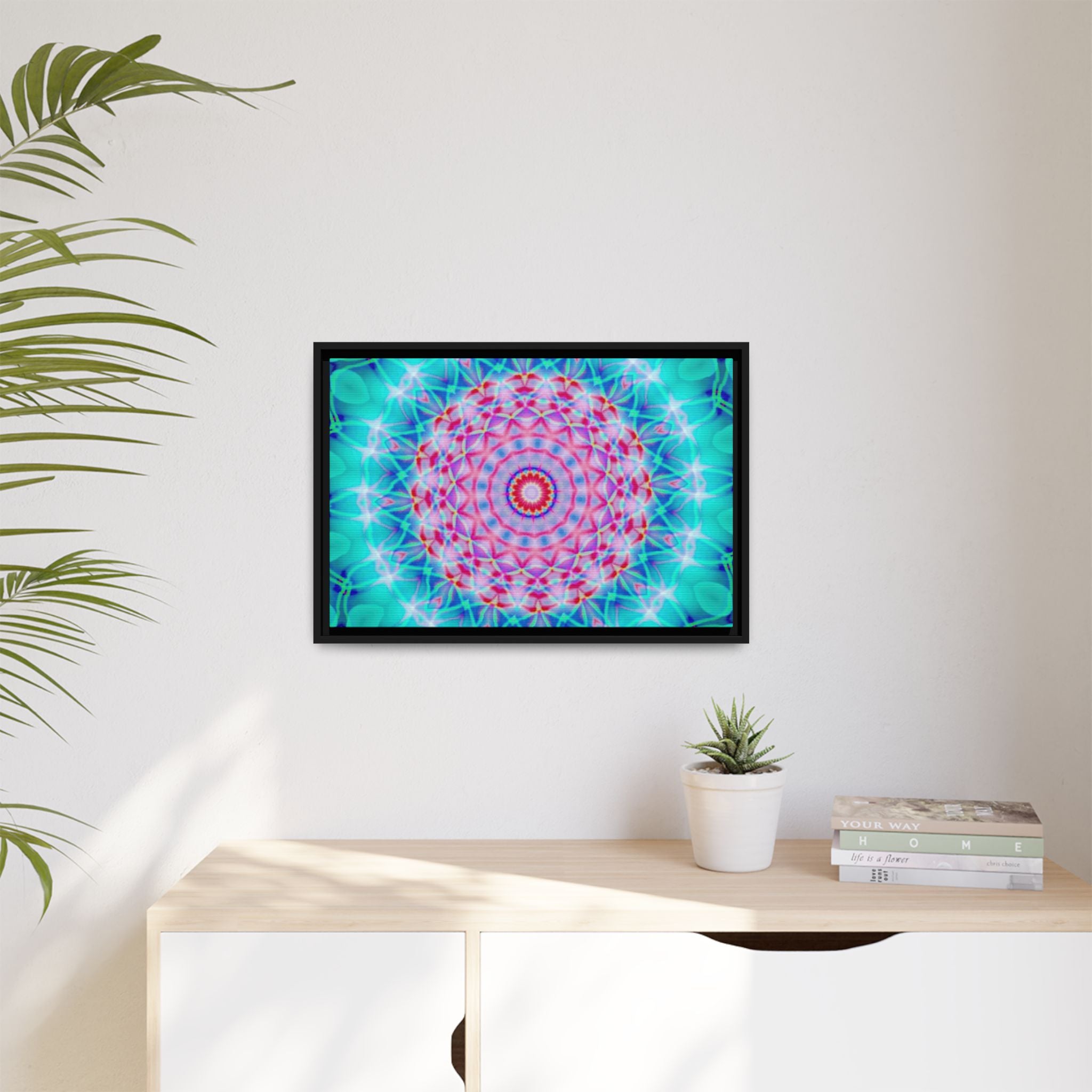 Framed Canvas Art — "Pink Fusion"