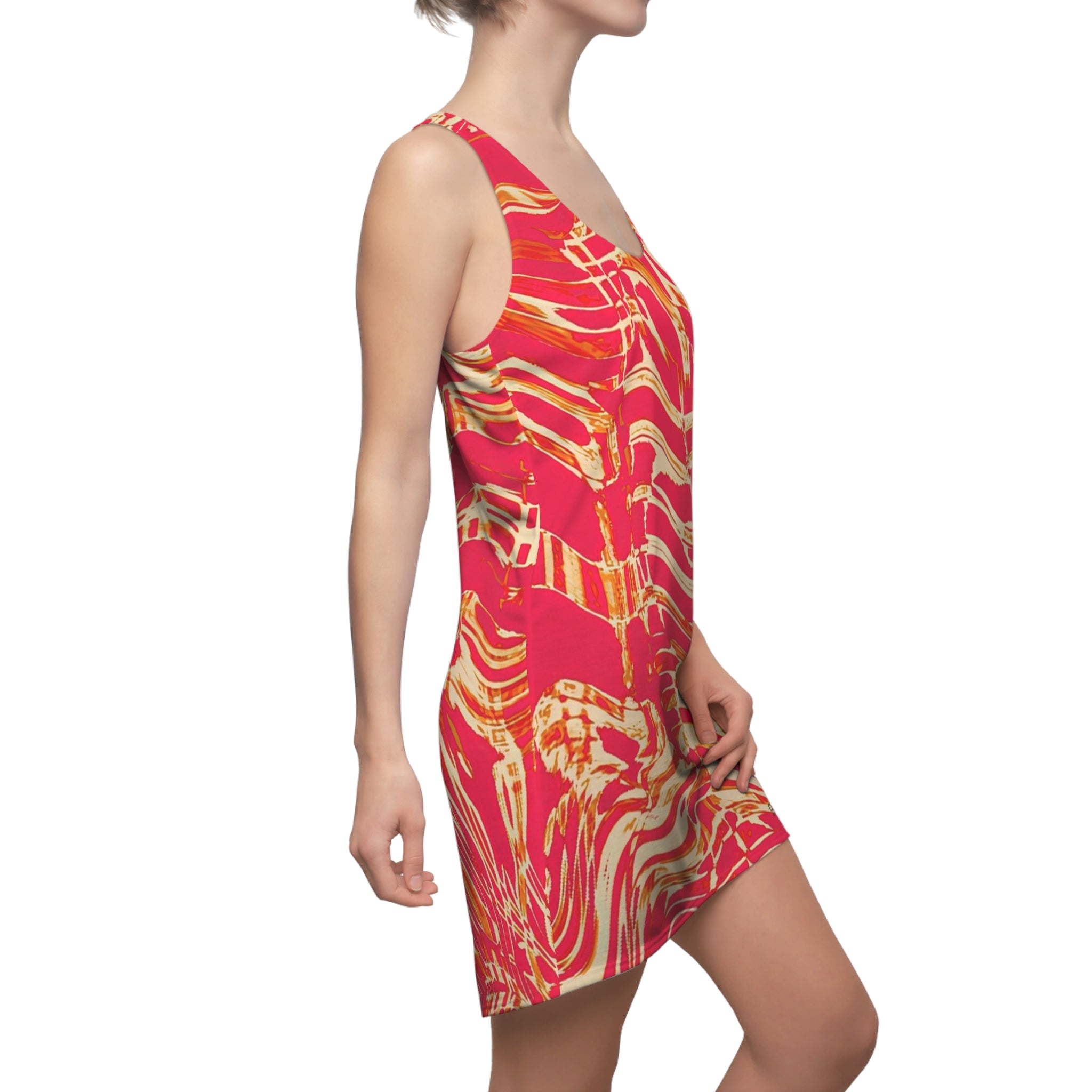 Racerback Dress — Fiesta Flame (AOP)
