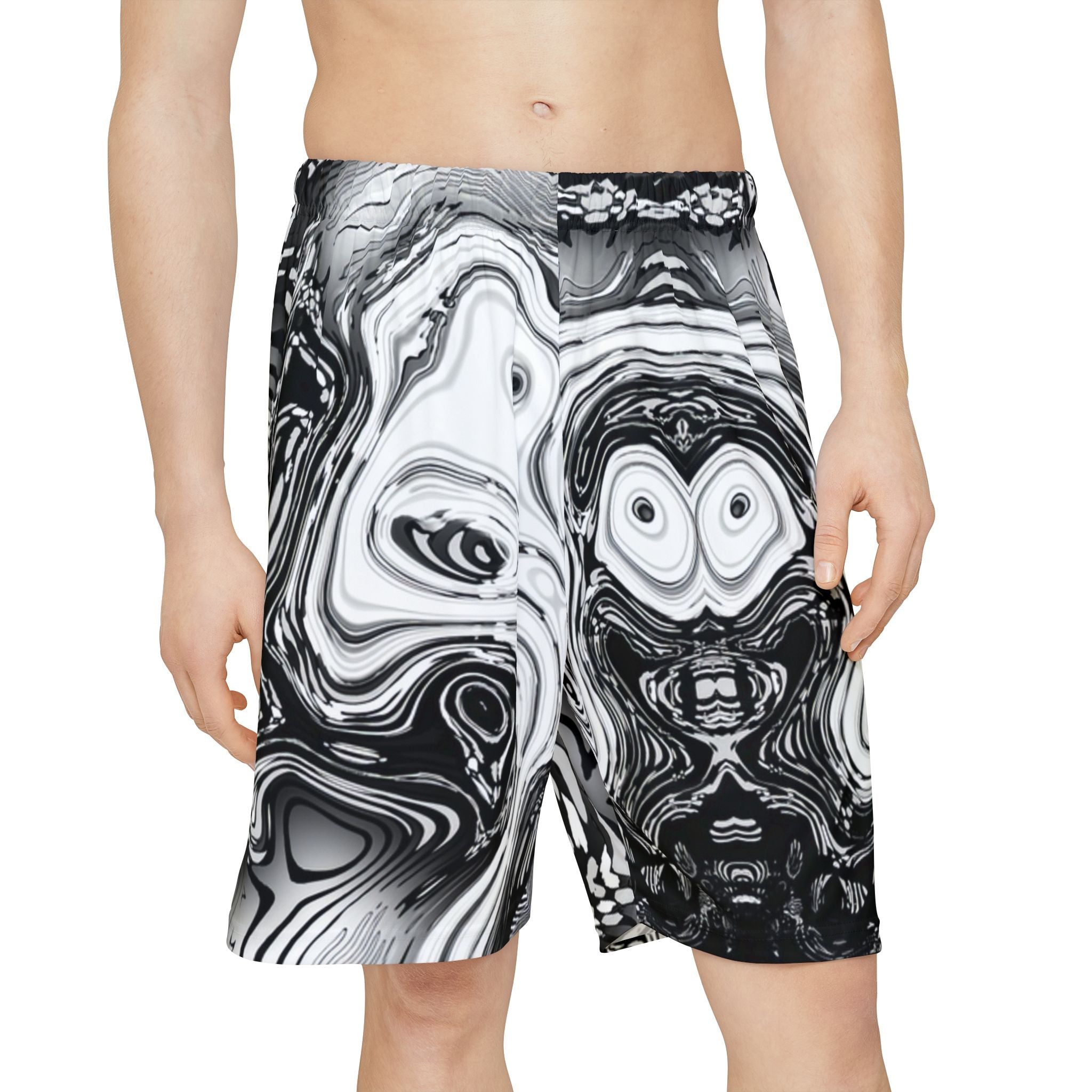 Men’s Sports Shorts - Spirit Black and White