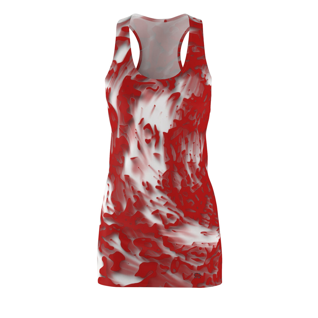 Racerback Dress — Tracers Red (AOP)
