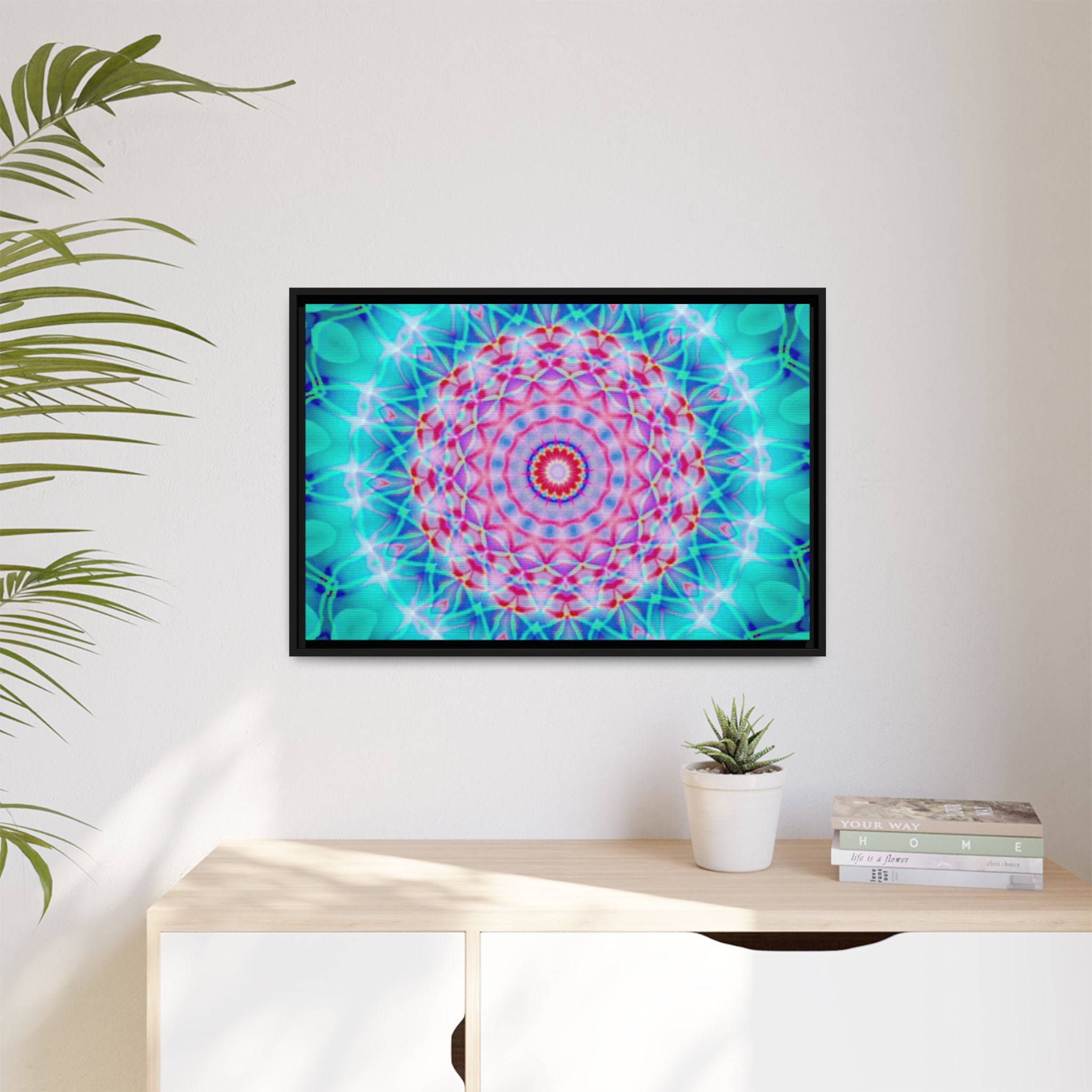 Framed Canvas Art — "Pink Fusion"