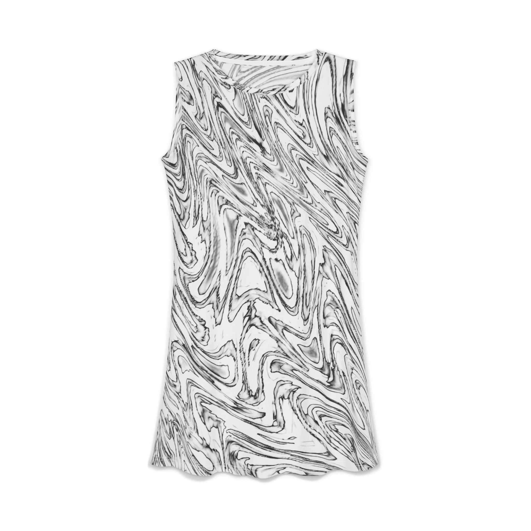 Women's Casual Dress – Hoops BW (AOP)