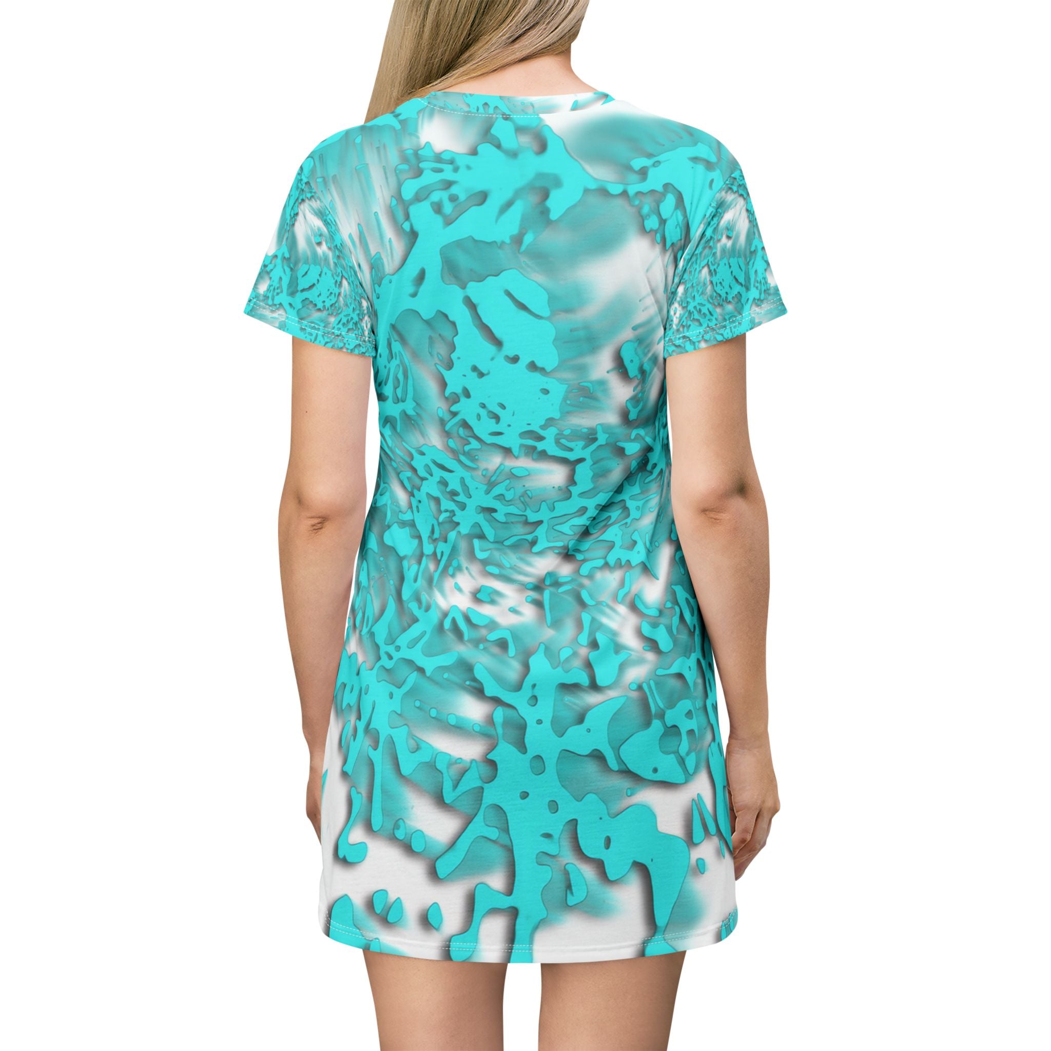 T-Shirt Dress - Tracers Aqua