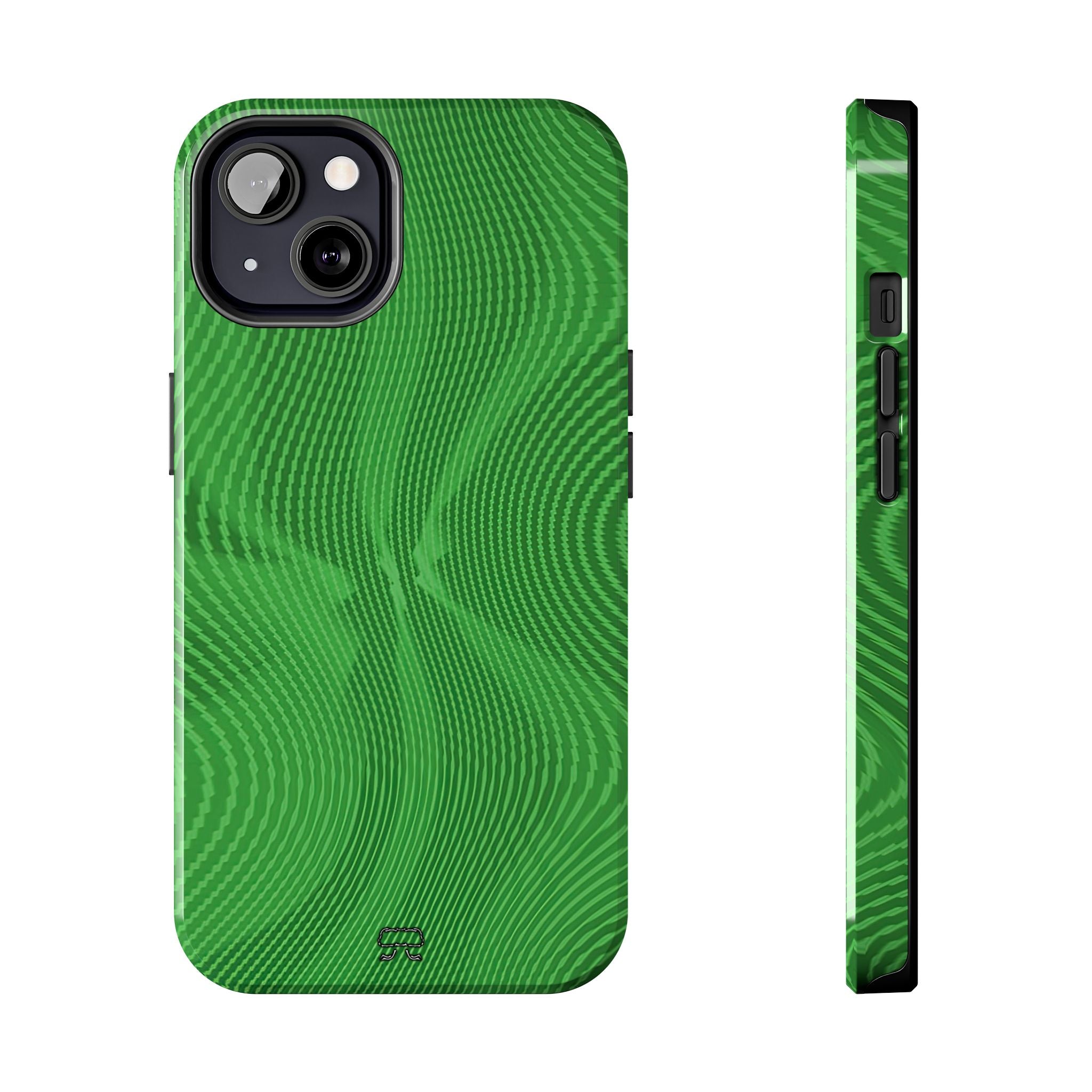 iPhones 11 thru 16 Durable Shockproof Case --- Sun Spots Green